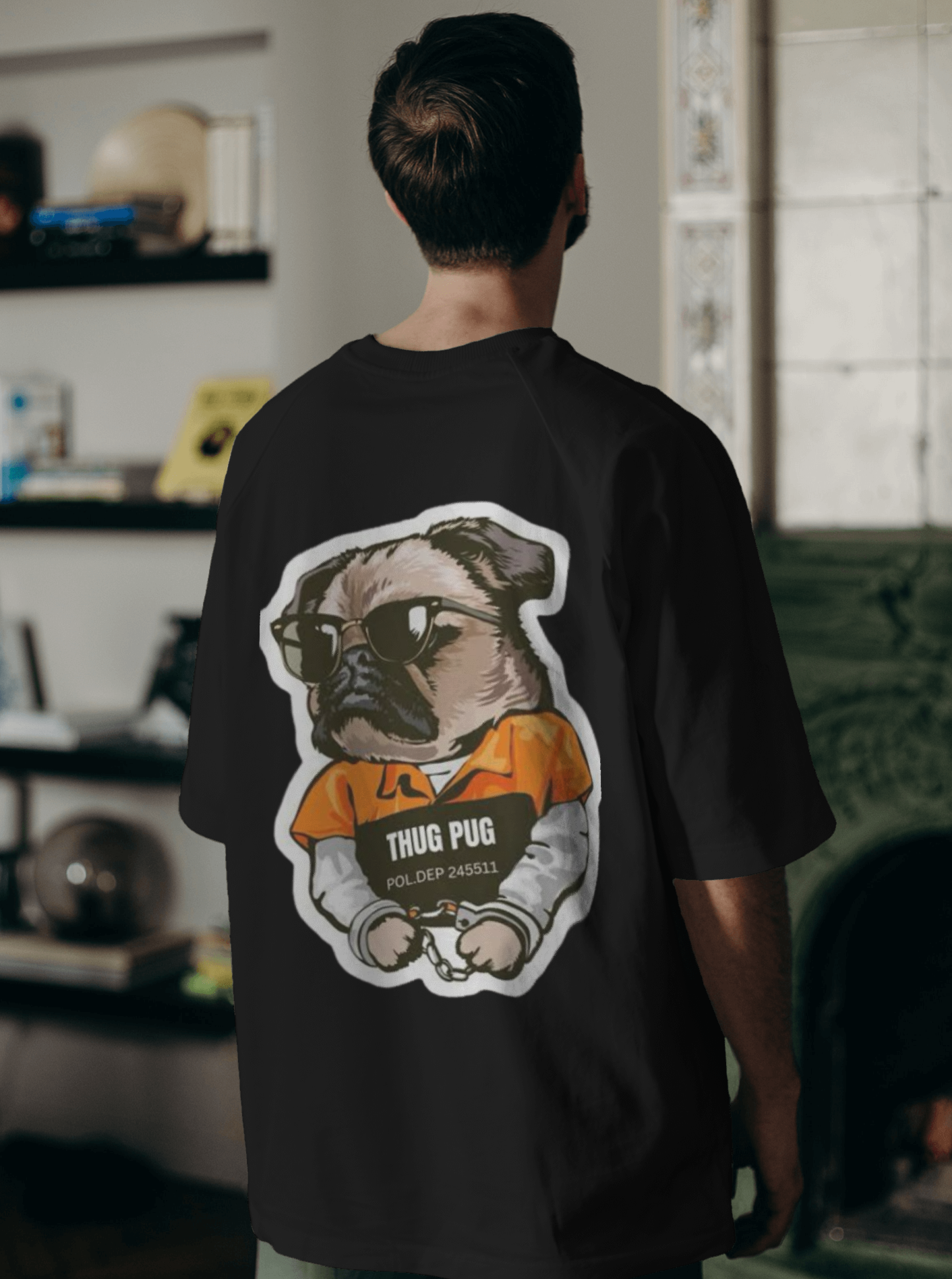 Customized Drop shoulder T-shirt of Pet with Name