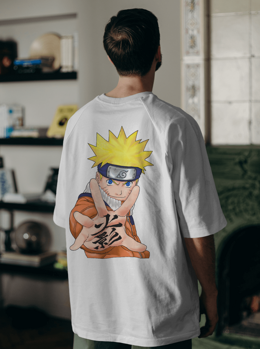 Ninja Clan Naruto with Uzumaki Symbol Drop Shoulder T-shirt.