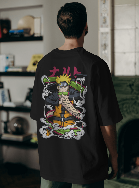 Naruto Fan's Wardrobe Essential: Drop-Shoulder T-Shirt