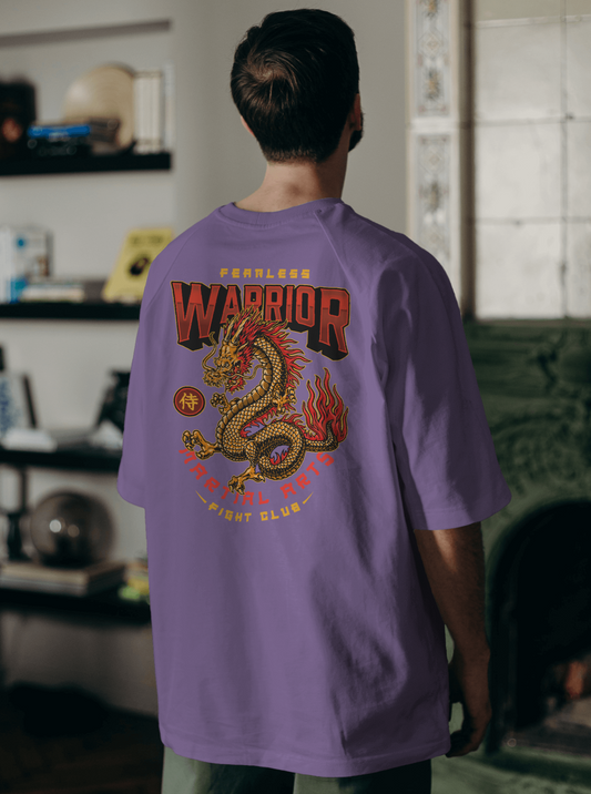 Unleash the Warrior Within: Fearless Martial Arts Fight Club Drop-Shoulder T-Shirt