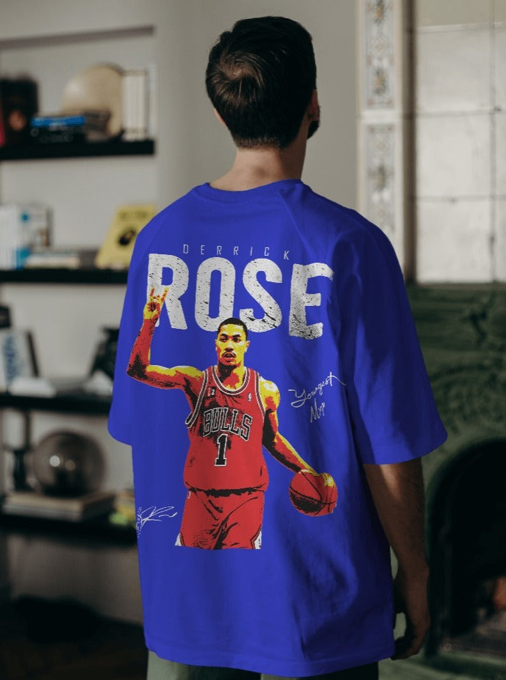 Derrick Rose Basketball Icon Drop Shoulder T-Shirt