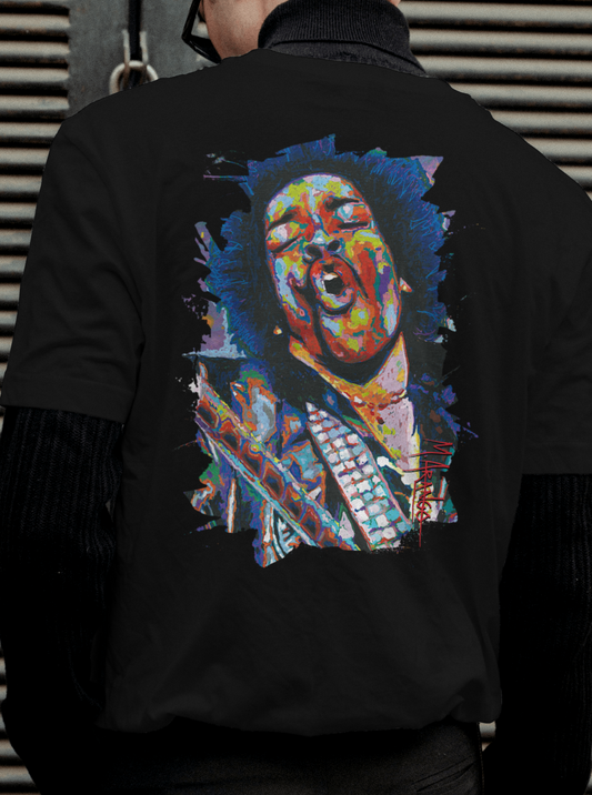 Legend in Blossom: Bob Marley's Drop-Shoulder Tee