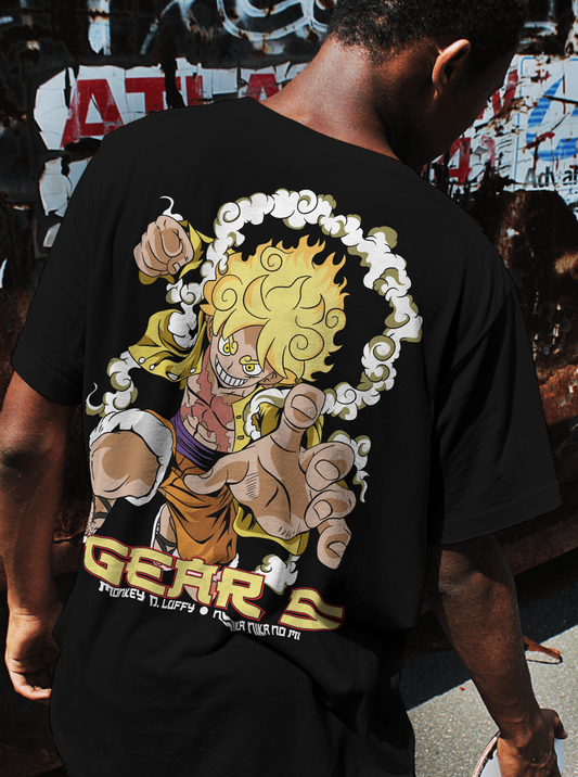 Luffy Gear 5 Drop shoulder T-shirt.