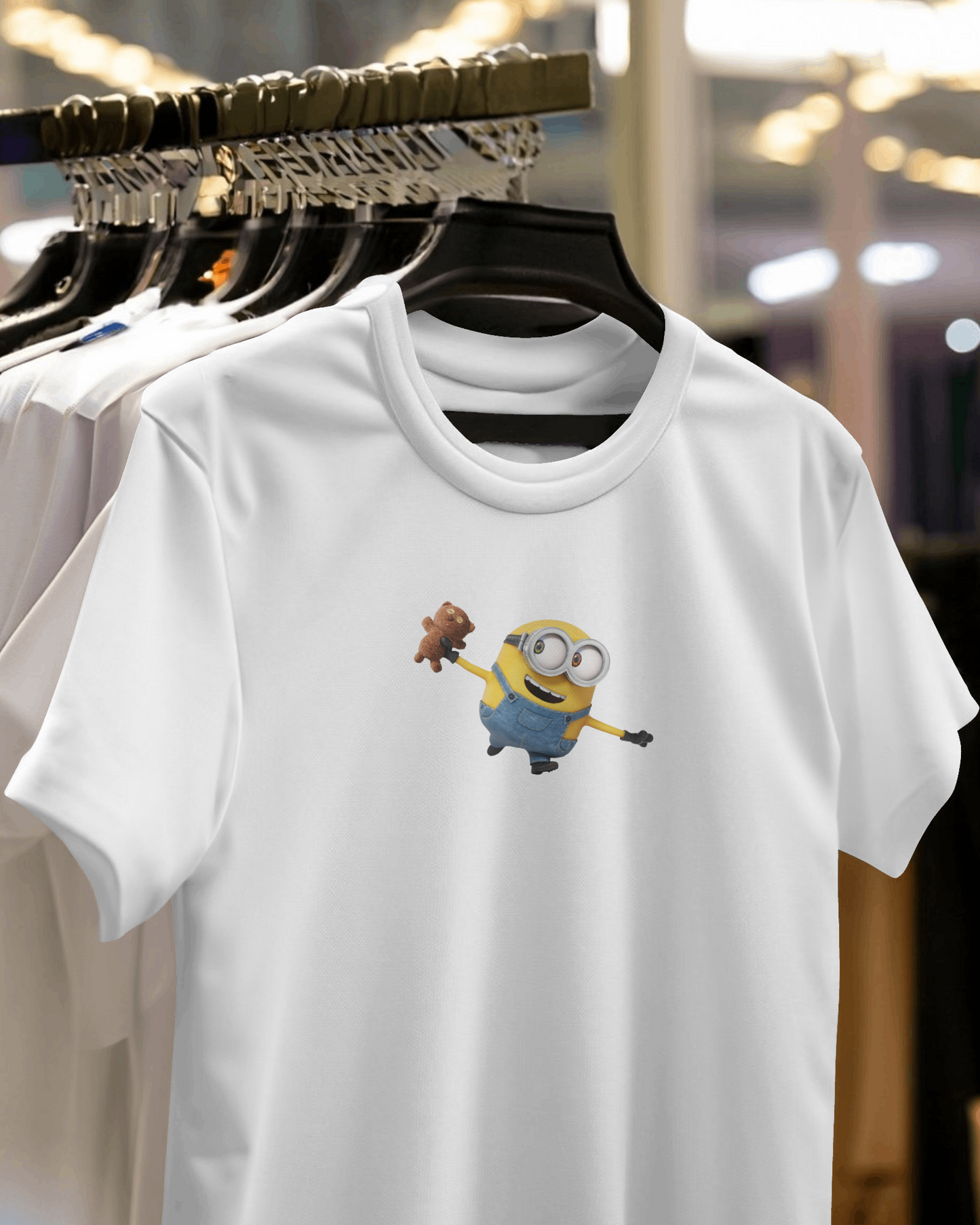 Minion & Teddy Duo Despicable Cuteness drop-shoulder T-shirt